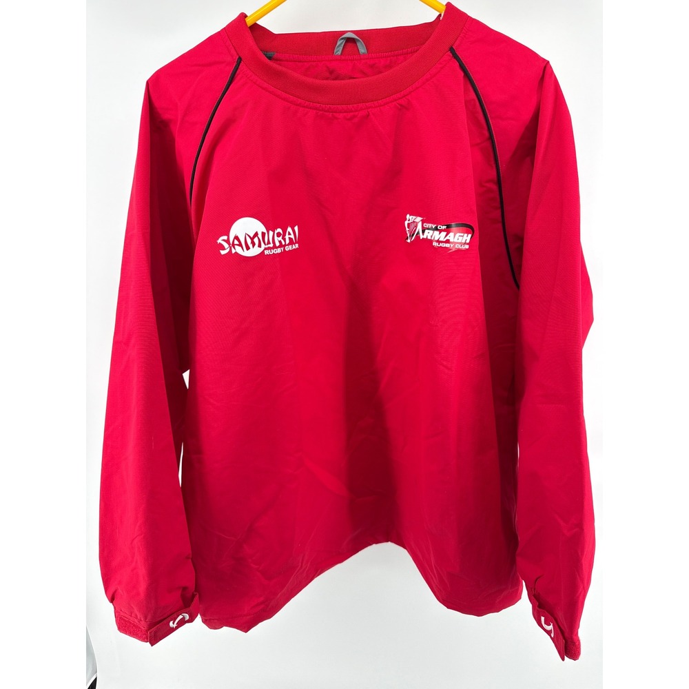 Samurai Rugby Gear Red Long Sleeve Pullover  City of Armagh Rugby Club Taranto M